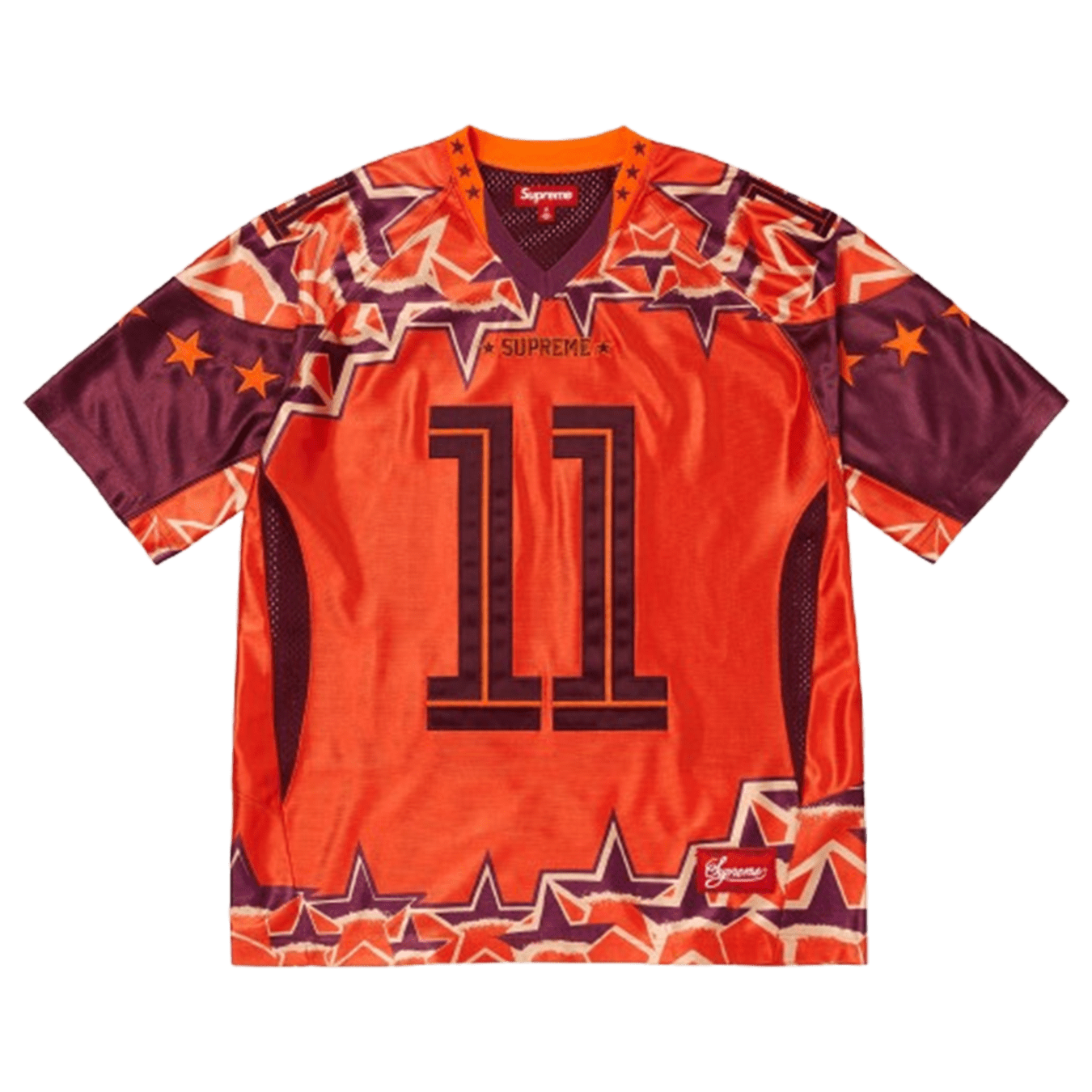 Supreme Star Football Jersey 'Orange' — XXS — Front View