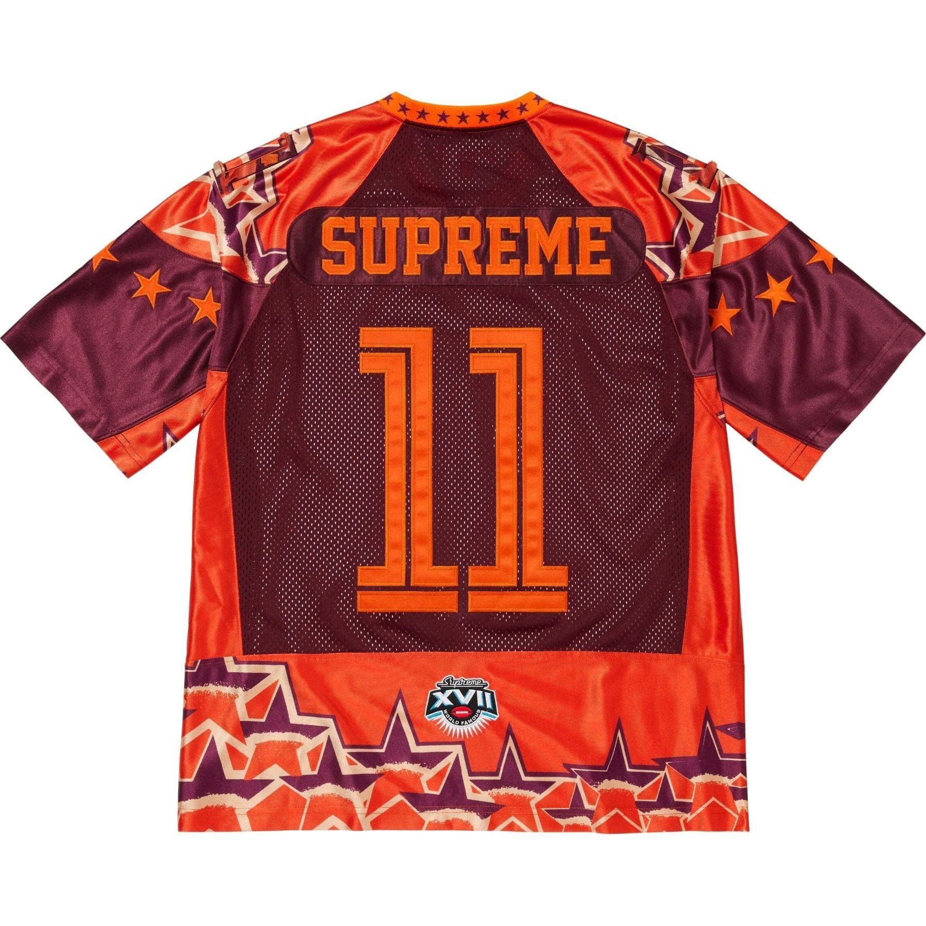 Supreme Star Football Jersey 'Orange' — XXS — Side View