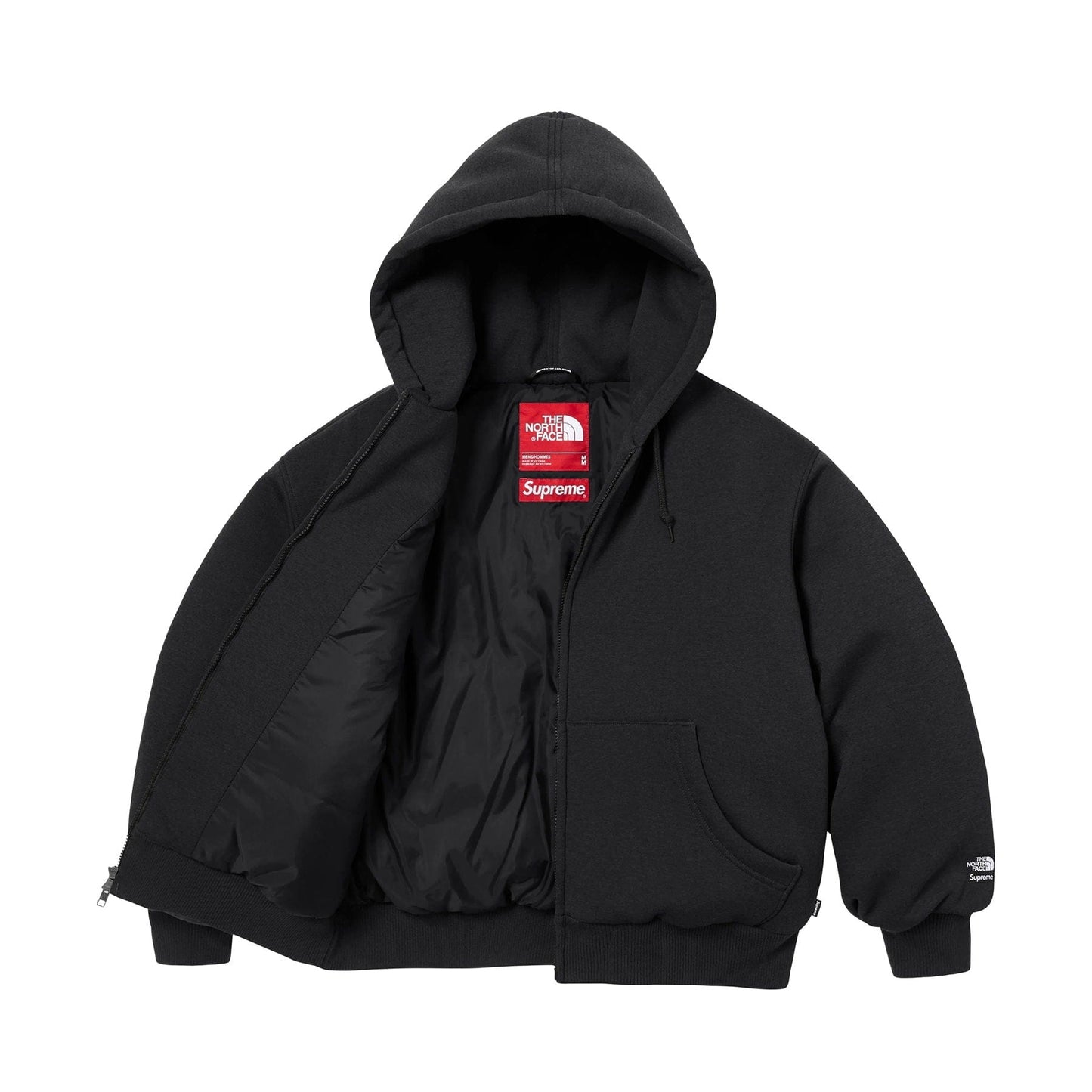 Supreme x The North Face Hooded Sweatshirt 'Black' — XXS — Side View