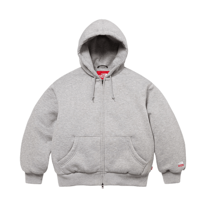 Supreme x The North Face Zip Up Hooded Sweatshirt 'Grey' — XXS — Front View