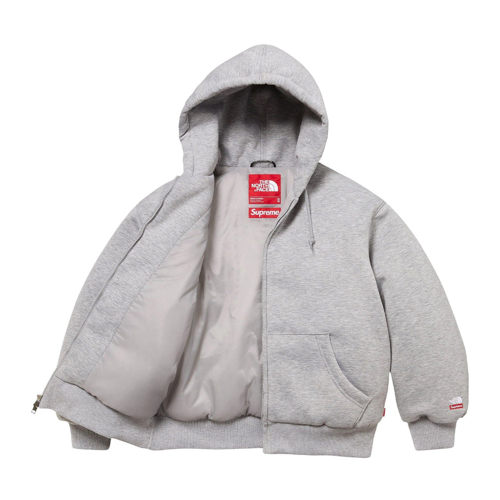Supreme x The North Face Zip Up Hooded Sweatshirt 'Grey' — XXS — Side View