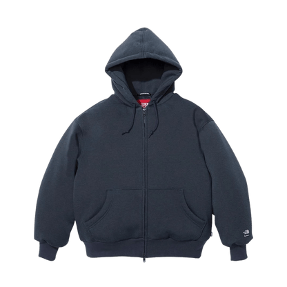 Supreme x The North Face Zip Up Hooded Sweatshirt 'Navy' — XXS — Front View