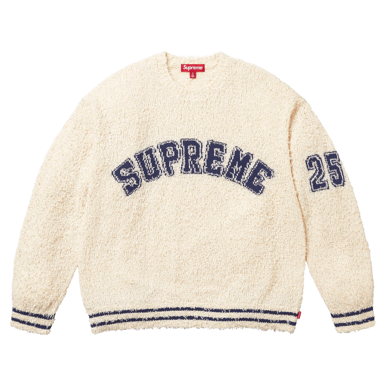 Supreme Textured Arc Sweatshirt 'Cream' — XXS — Front View