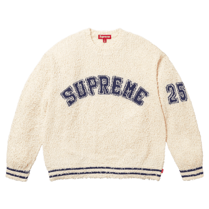 Supreme Textured Arc Sweatshirt 'Cream' — XXS — Front View