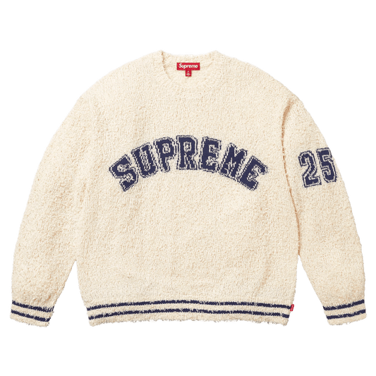 Supreme Textured Arc Sweatshirt 'Cream' — XXS — Front View