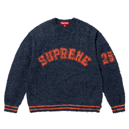 Supreme Textured Arc Sweatshirt 'Navy' — XXS — Front View