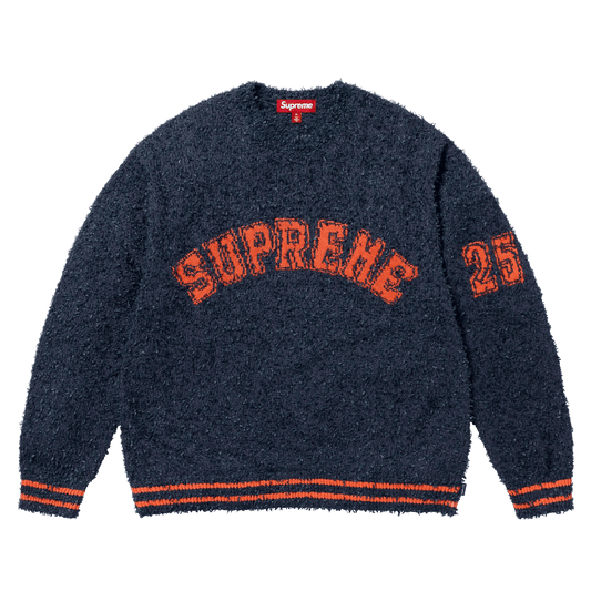 Supreme Textured Arc Sweatshirt 'Navy' — XXS — Front View