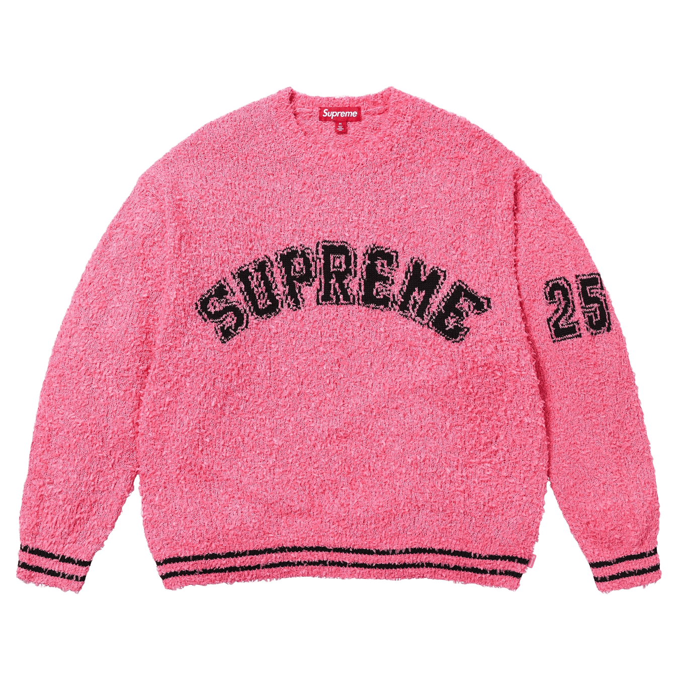 Supreme Textured Arc Sweatshirt 'Pink' — XXS — Front View