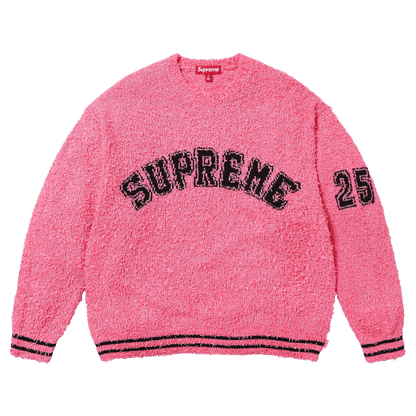 Supreme Textured Arc Sweatshirt 'Pink' — XXS — Front View