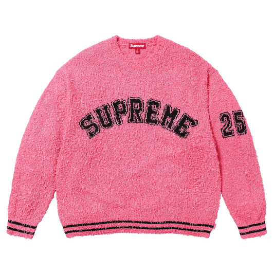 Supreme Textured Arc Sweatshirt 'Pink' — XXS — Front View