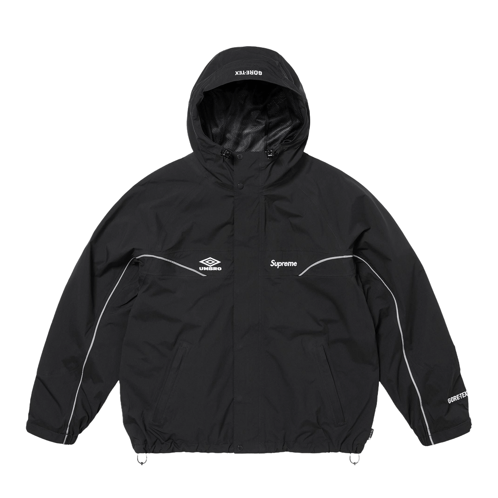 Supreme x Umbro Gore-Tex Hooded Jacket 'Black' — XXS — Front View