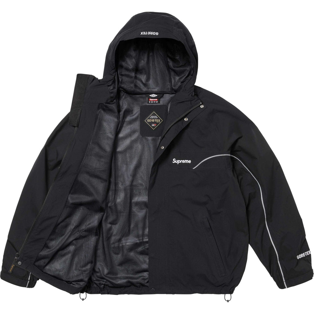 Supreme x Umbro Gore-Tex Hooded Jacket 'Black' — XXS — Back View