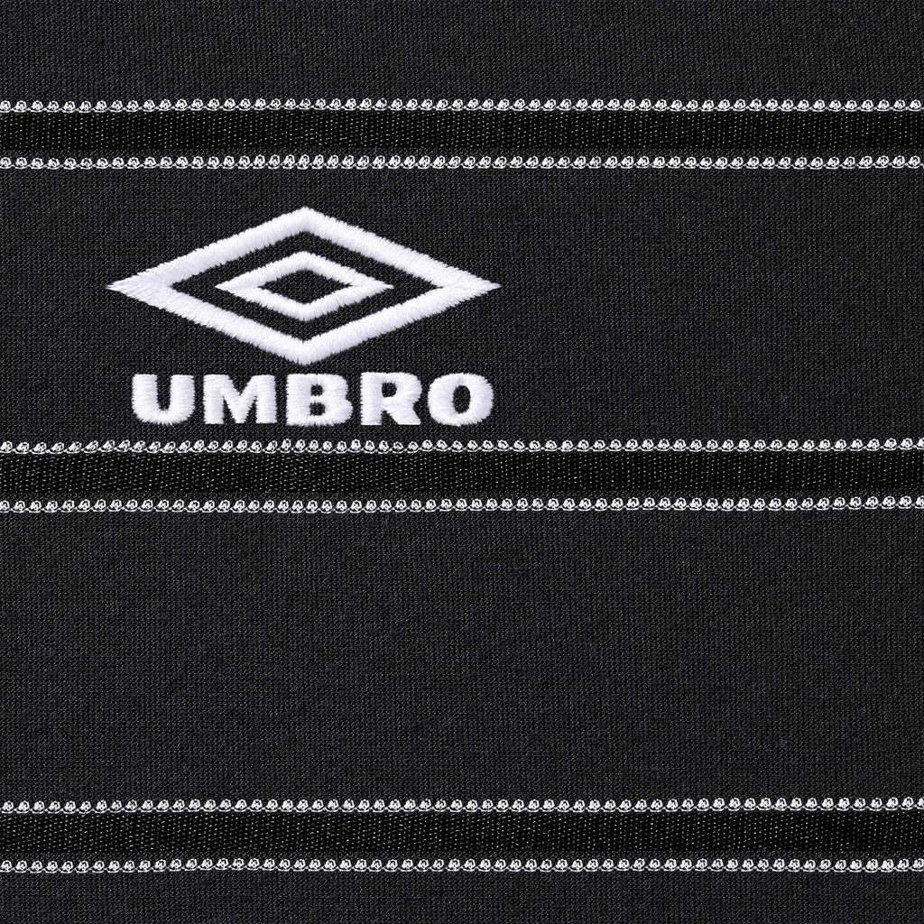 Supreme x Umbro Stripe Soccer Jersey 'Black' — XXS — Side View