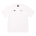 Supreme x Umbro Stripe Soccer Jersey 'White' — XXS — Front View