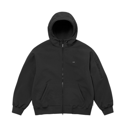 Supreme Windstopper Zip Up Hooded Sweatshirt 'Black' — XXS — Front View
