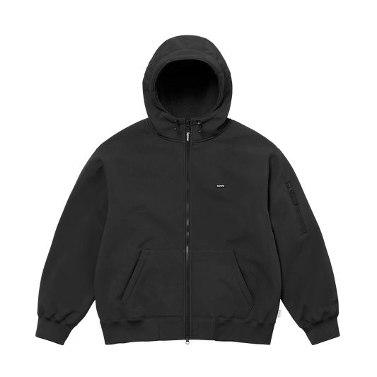 Supreme Windstopper Zip Up Hooded Sweatshirt 'Black' — XXS — Front View