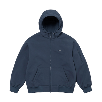 Supreme Windstopper Zip Up Hooded Sweatshirt 'Navy' — XXS — Front View