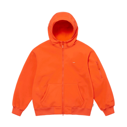 Supreme Windstopper Zip Up Hooded Sweatshirt 'Orange' — XXS — Front View