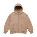 Supreme Windstopper Zip Up Hooded Sweatshirt 'Taupe' — XXS — Front View