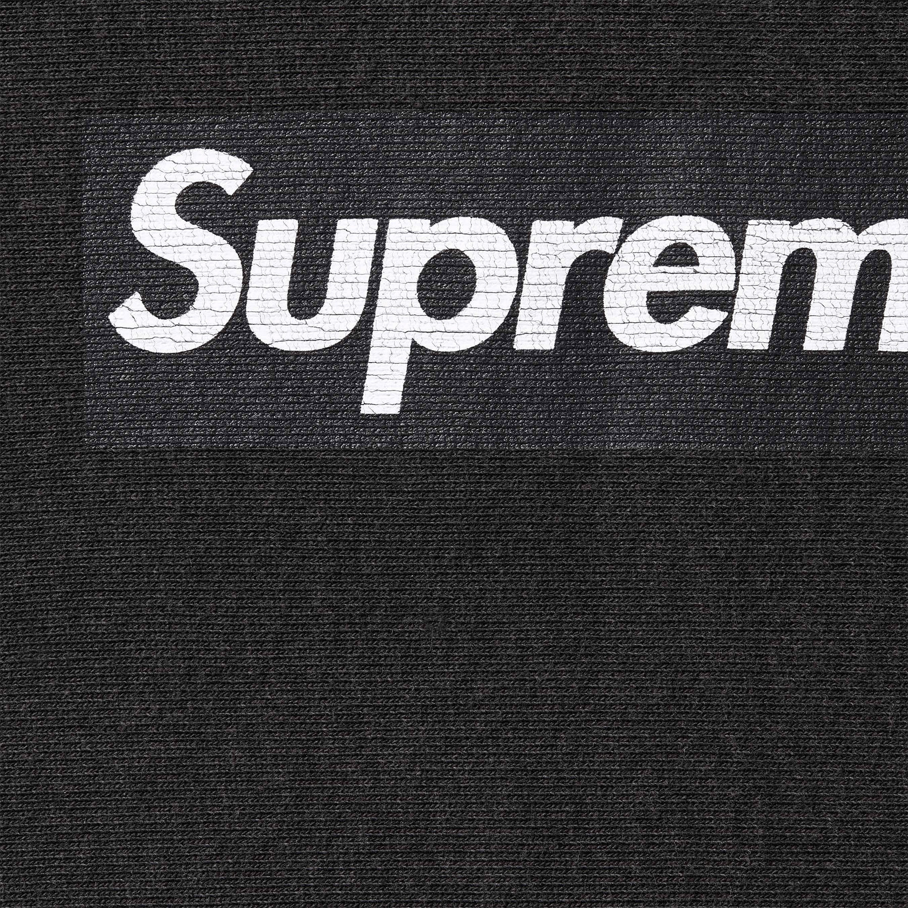 Supreme Washed Box Logo Crewneck 'Black' (SS25) — XXS — Side View