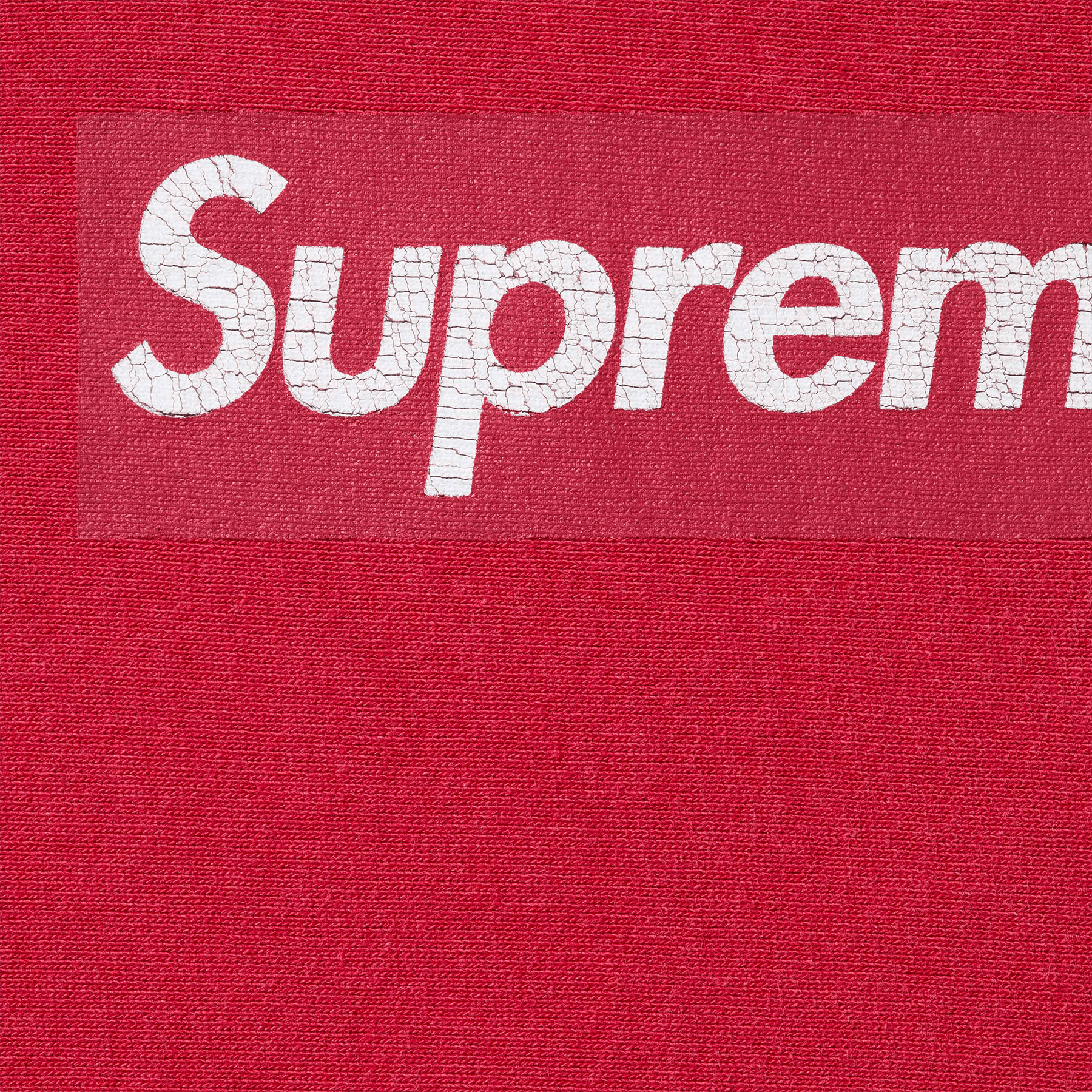 Supreme Washed Box Logo Crewneck 'Red' (SS25) — XXS — Side View