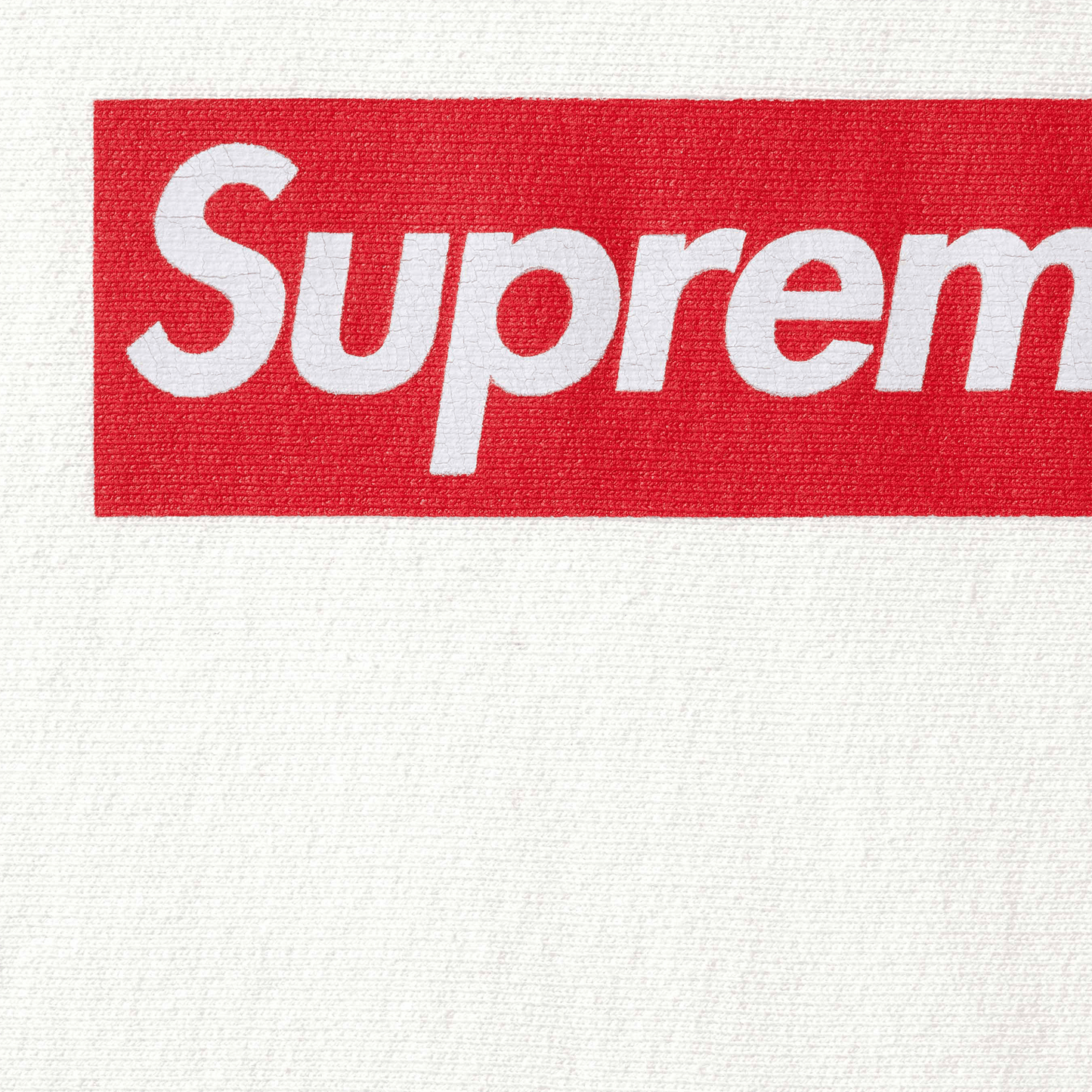 Supreme Washed Box Logo Crewneck 'White' (SS25) — XXS — Side View