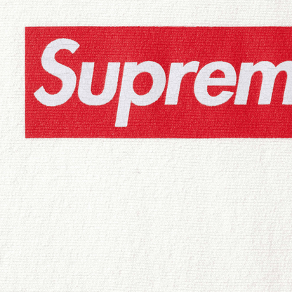 Supreme Washed Box Logo Crewneck 'White' (SS25) — XXS — Side View