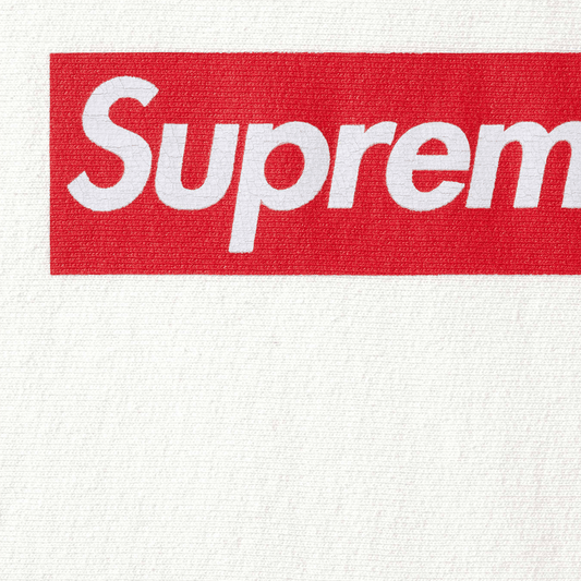 Supreme Washed Box Logo Crewneck 'White' (SS25) — XXS — Side View