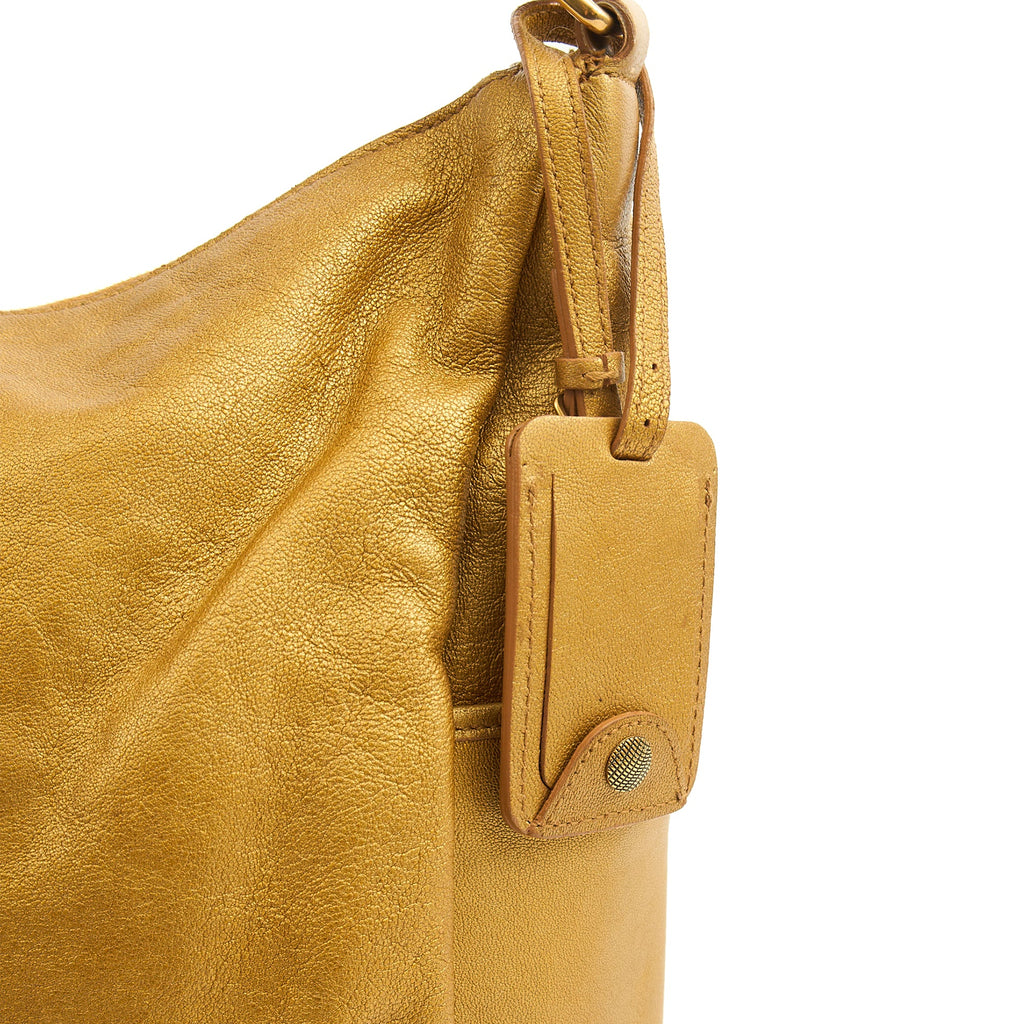 Saint Laurent Shoulder Bag Tote in Metallic, Leather — Side View