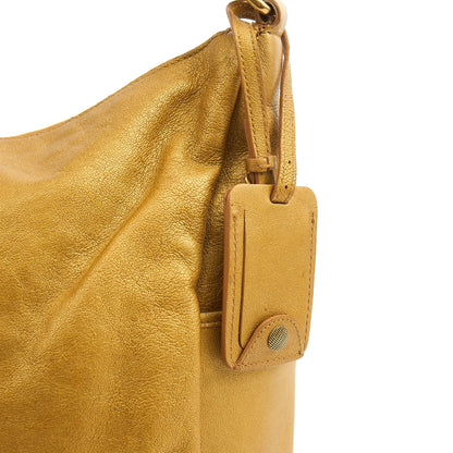 Saint Laurent Shoulder Bag Tote in Metallic, Leather — Side View
