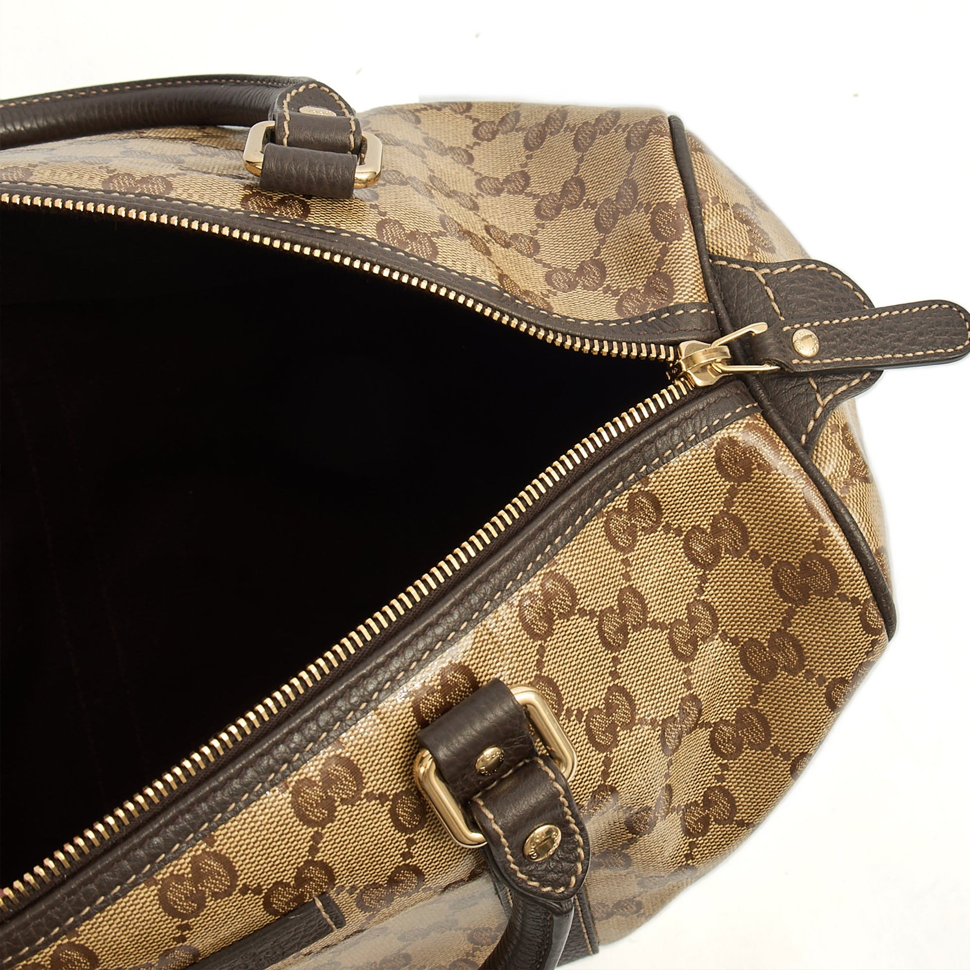 Gucci Tote Boston in GG Supreme, Patent Leather — Alternate View 11