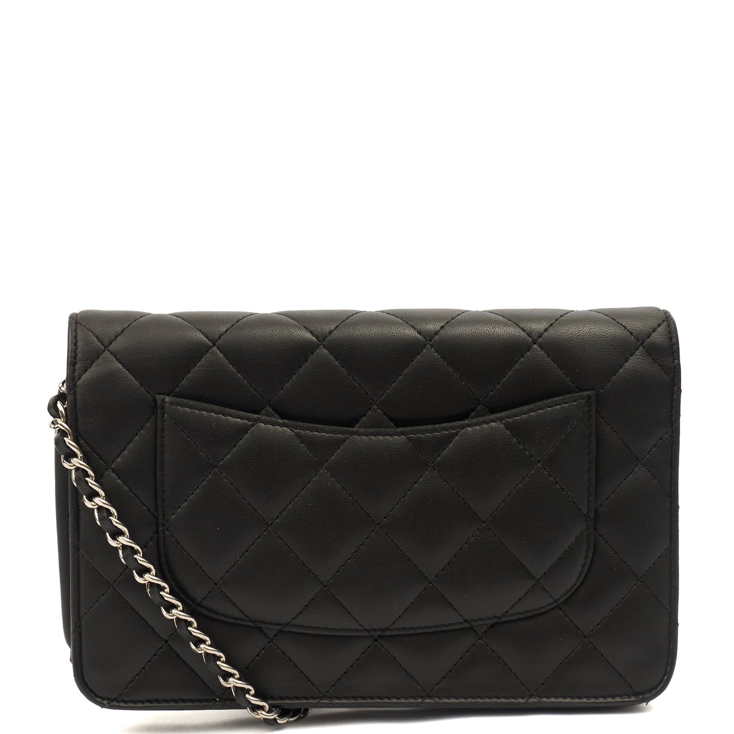 Chanel Cross Body Wallet on Chain in Black, Lambskin Leather — Alternate View 12