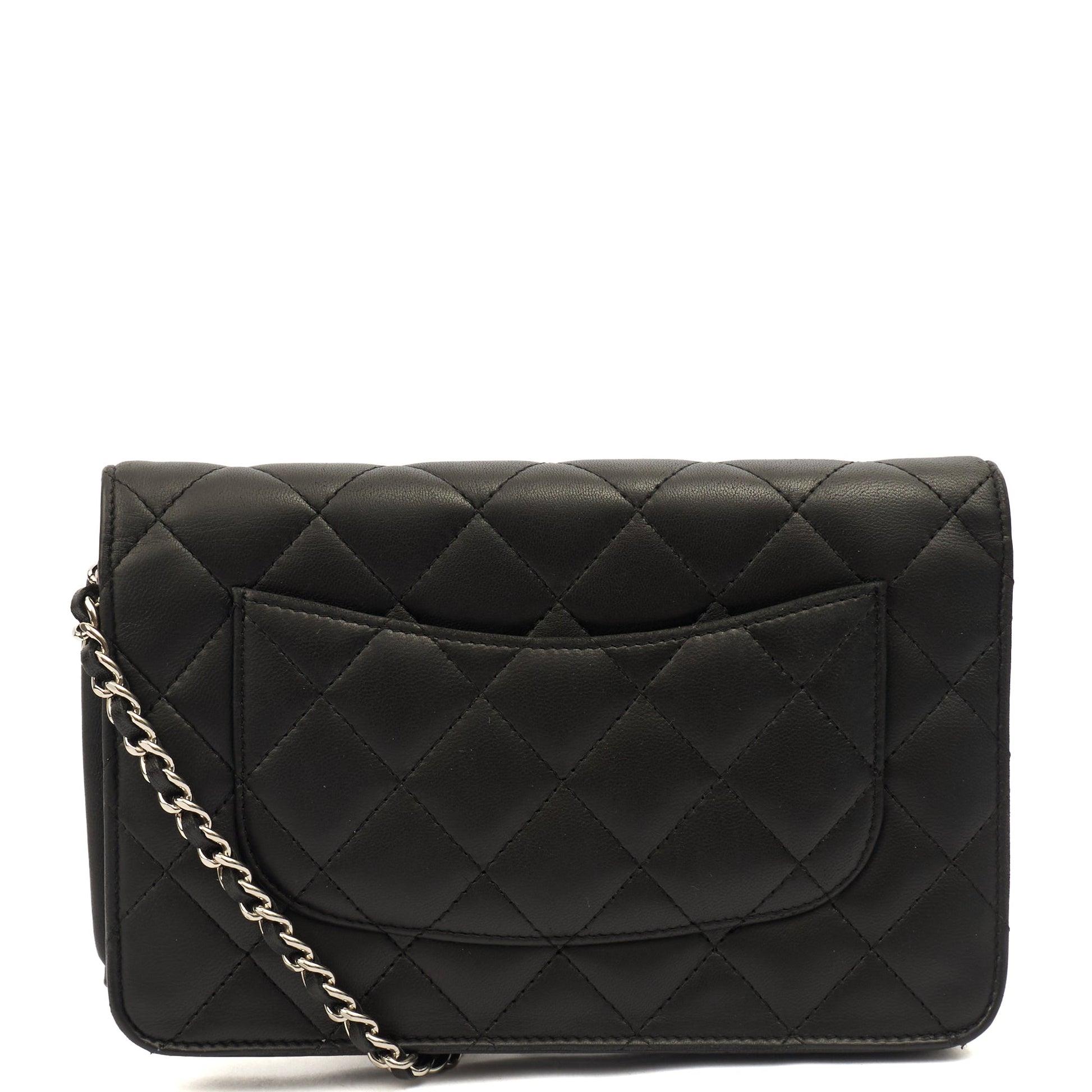 Chanel Cross Body Wallet on Chain in Black, Lambskin Leather — Alternate View 20