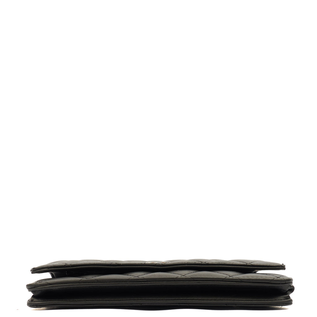 Chanel Cross Body Wallet on Chain in Black, Lambskin Leather — Alternate View 13