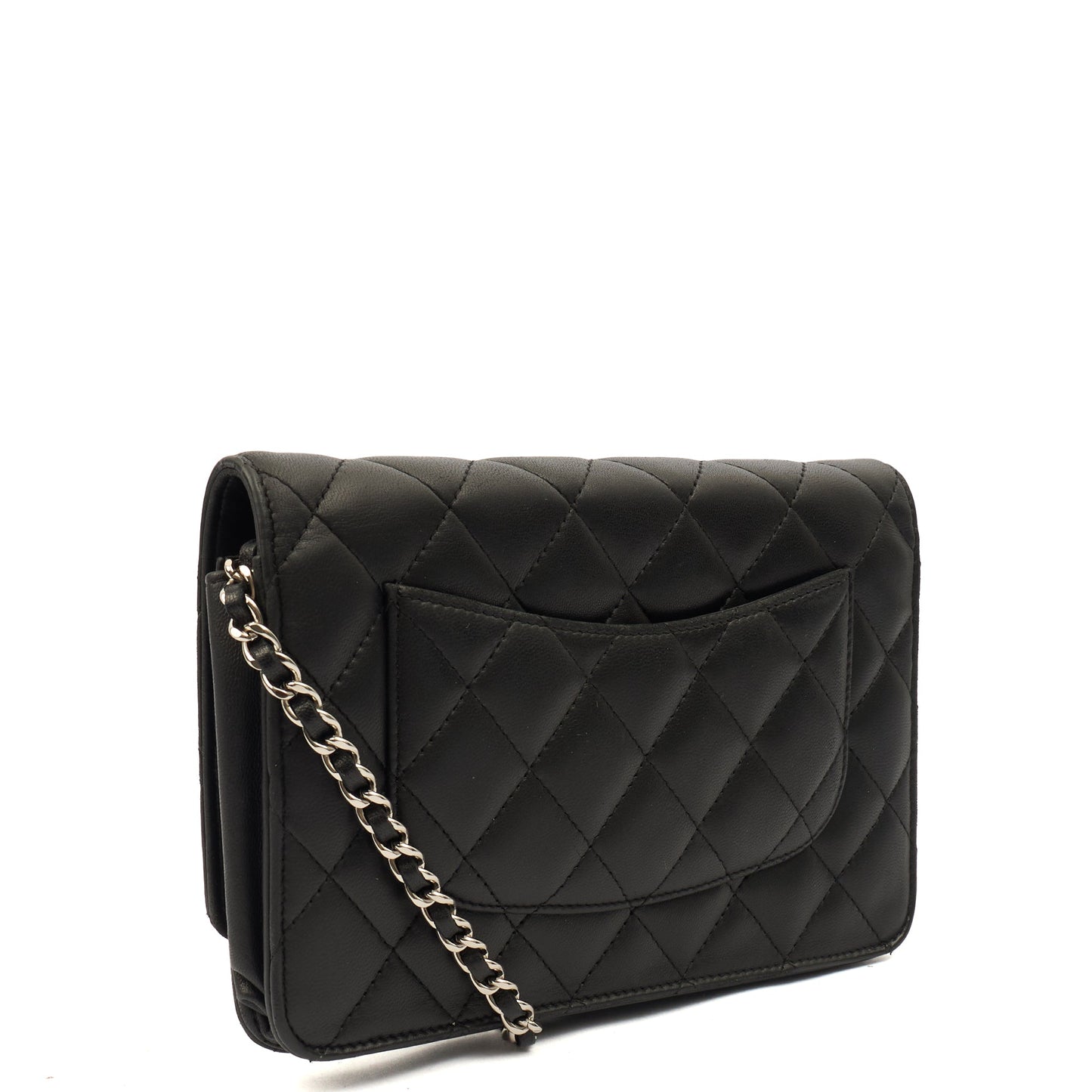 Chanel Cross Body Wallet on Chain in Black, Lambskin Leather — Alternate View 11
