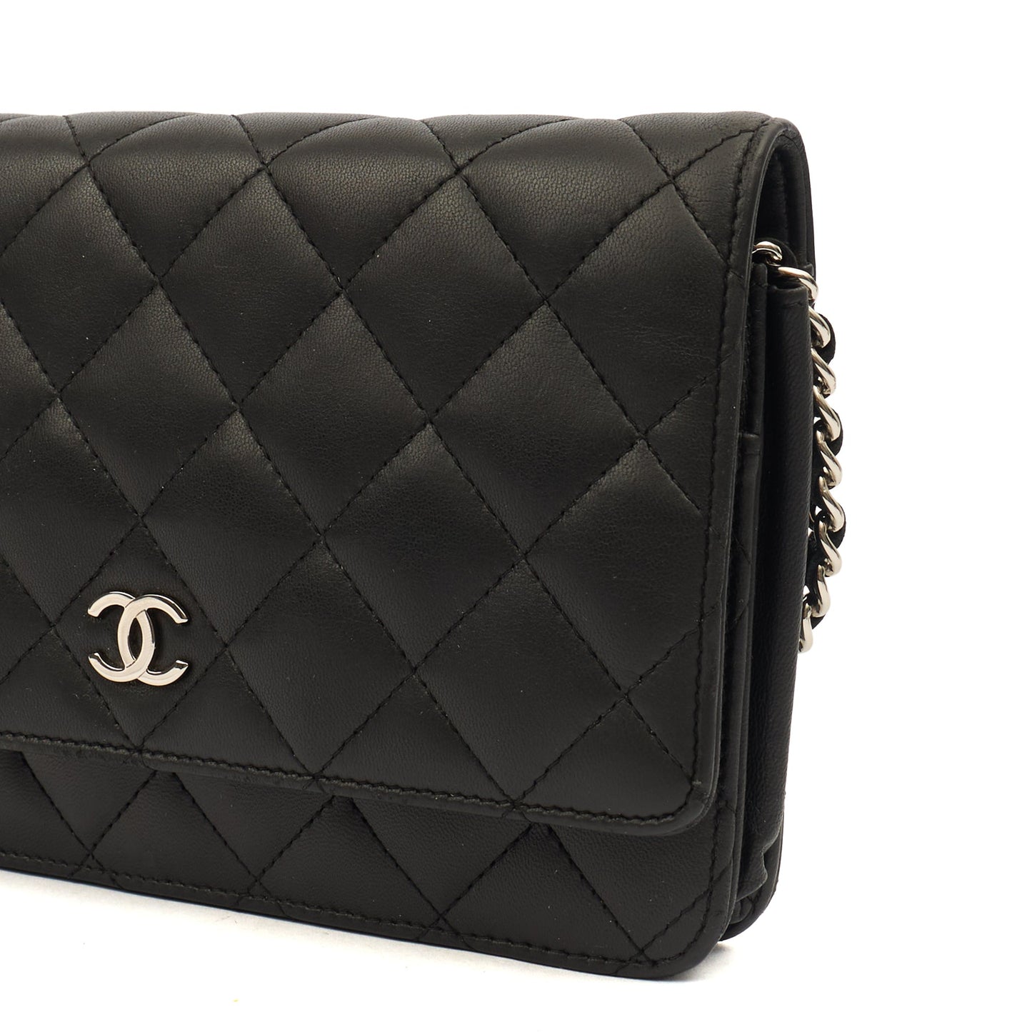 Chanel Cross Body Wallet on Chain in Black, Lambskin Leather — Alternate View 14