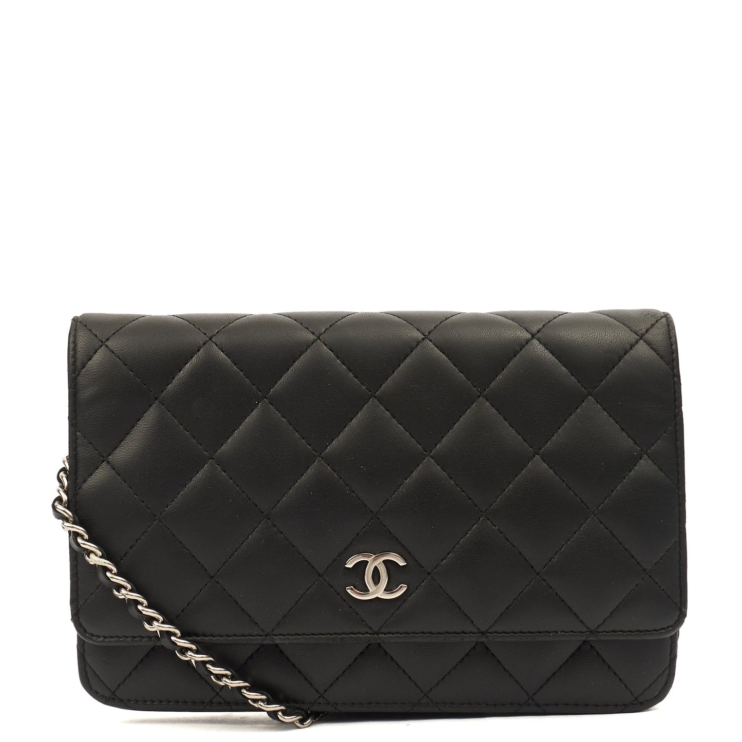 Chanel Cross Body Wallet on Chain in Black, Lambskin Leather — Alternate View 17