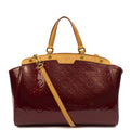 Louis Vuitton Tote Brea MM in Amarante, Vernis — Front View