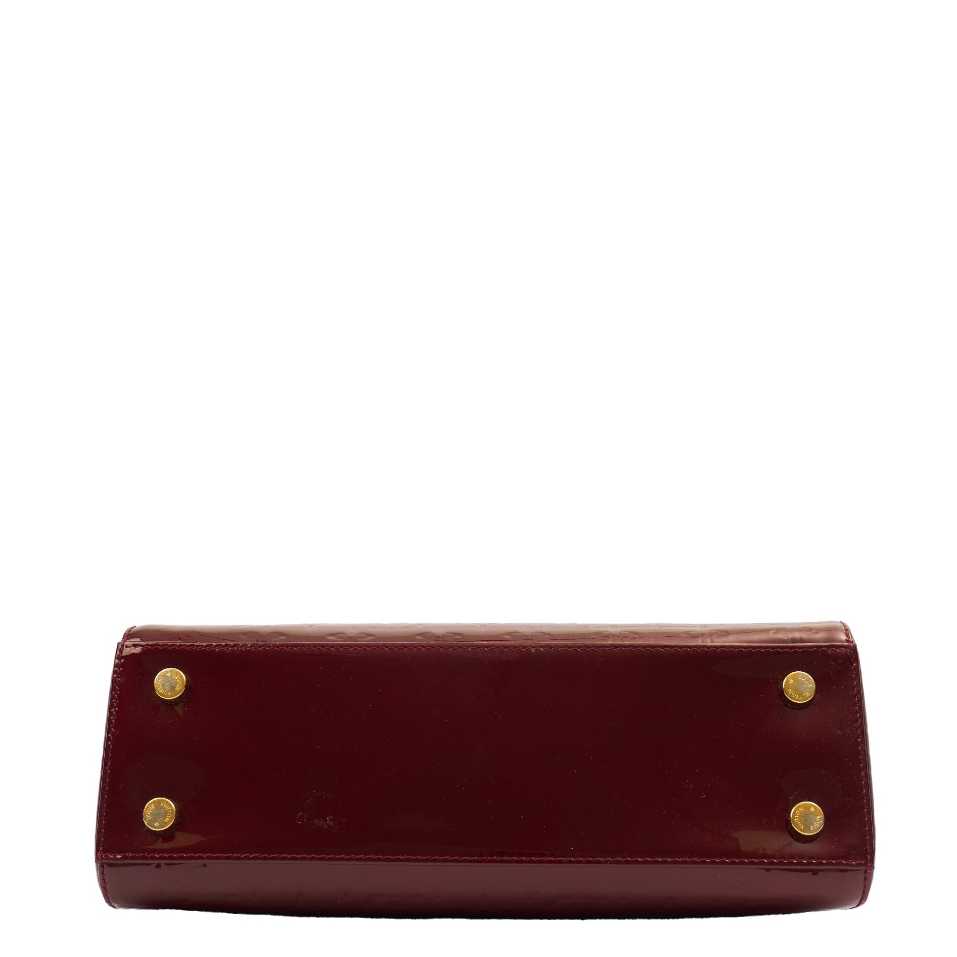 Louis Vuitton Tote Brea MM in Amarante, Vernis — Detail View