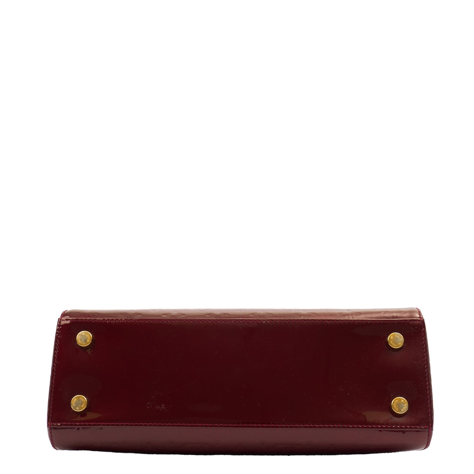 Louis Vuitton Tote Brea MM in Amarante, Vernis — Detail View
