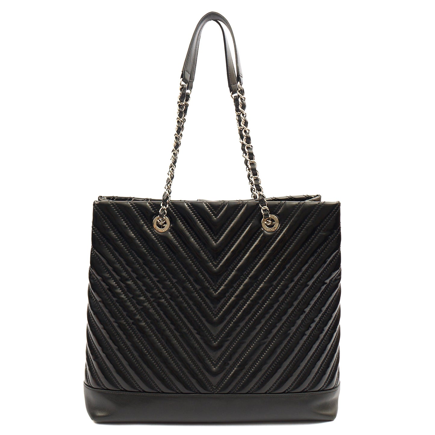Chanel Tote in Black, Patent Leather — Alternate View 12