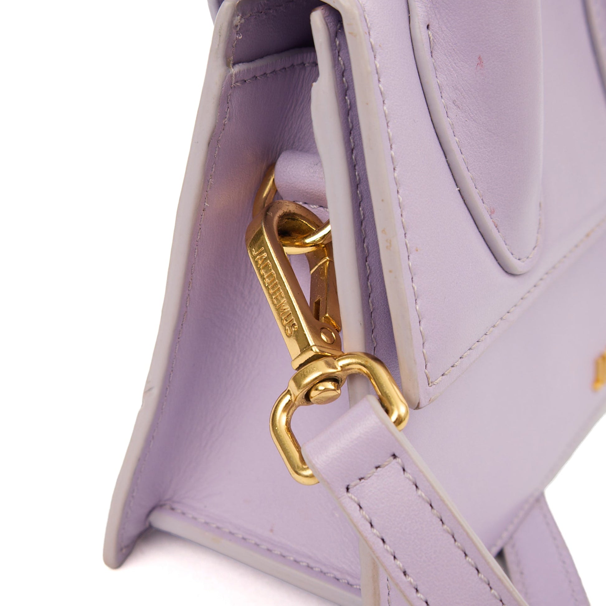 Jacquemus Cross Body Le Chiquito Moyen in Purple, Leather — Lifestyle View