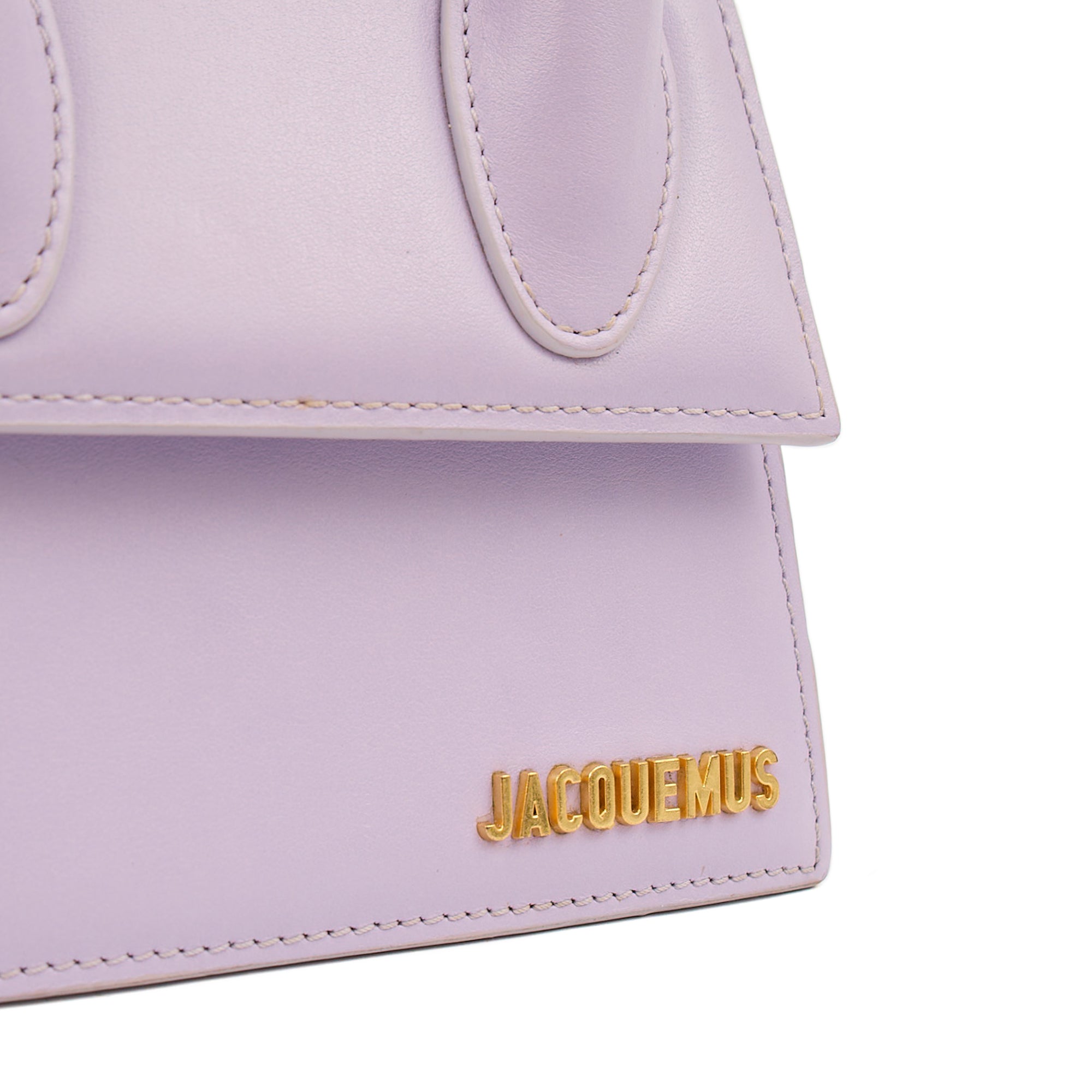 Jacquemus Cross Body Le Chiquito Moyen in Purple, Leather — Side View
