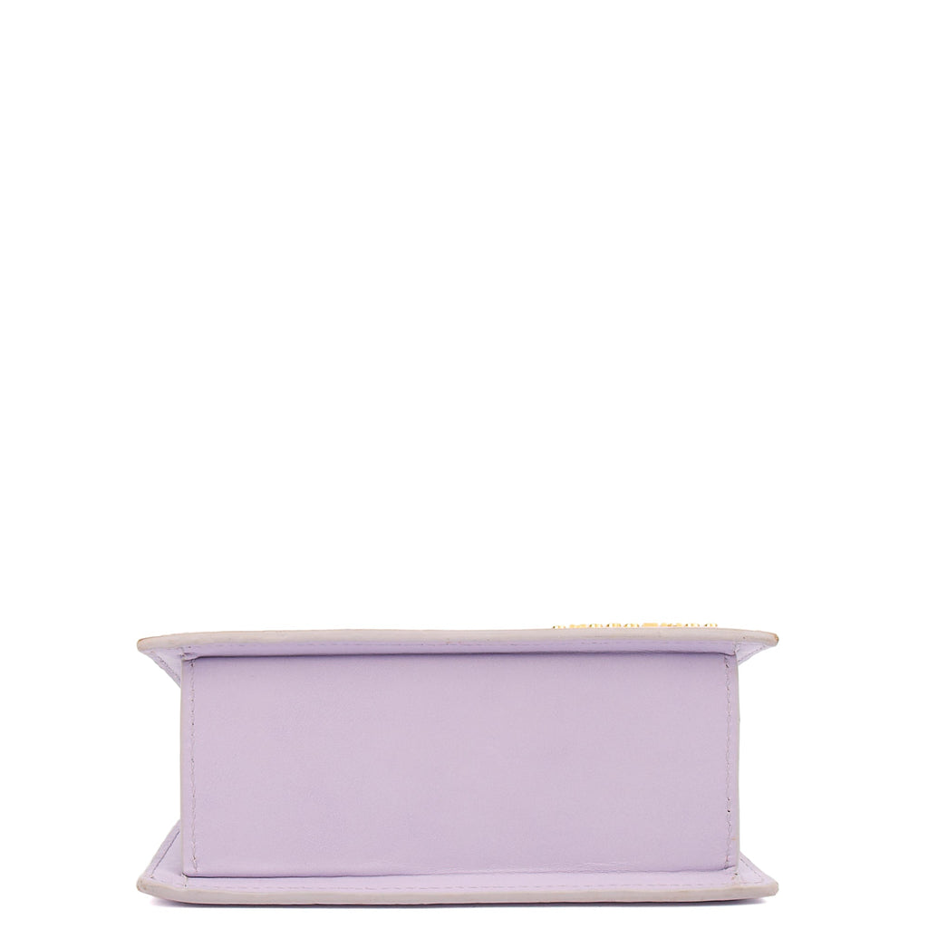 Jacquemus Cross Body Le Chiquito Moyen in Purple, Leather — Detail View