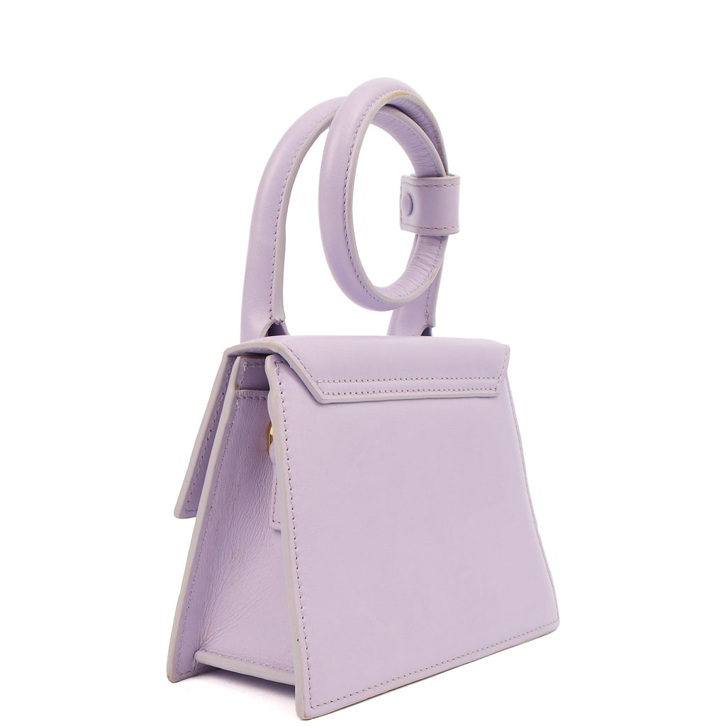 Jacquemus Cross Body Le Chiquito Moyen in Purple, Leather — Back View
