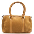 Gucci Tote Boston in Brown, Suede — Front View