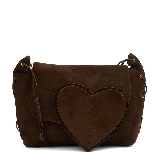 Gucci Crossbody in Brown, Suede — Front View