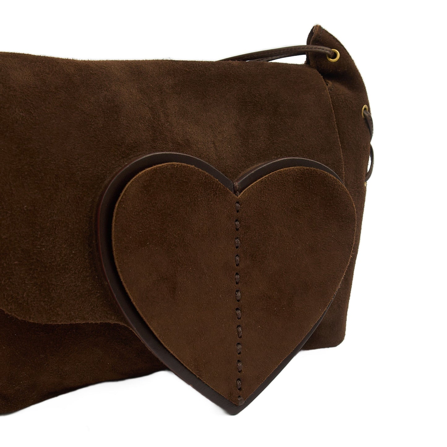 Gucci Crossbody in Brown, Suede — Side View