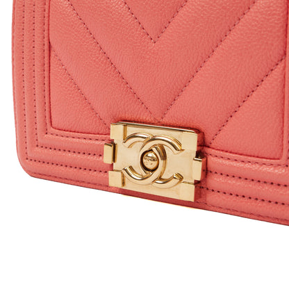 Chanel Mini Bag Boy - Mini in Pink, Caviar Leather — Lifestyle View