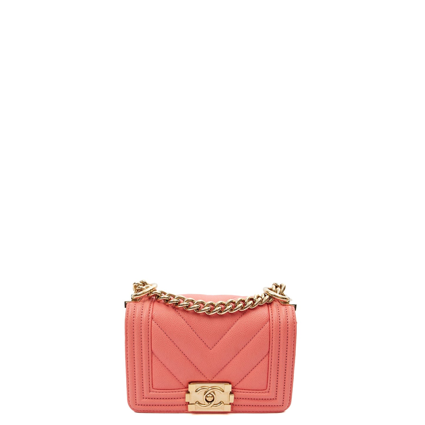 Chanel Mini Bag Boy - Mini in Pink, Caviar Leather — Alternate View 17